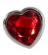 HEART METAL M RED