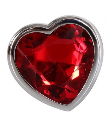 HEART METAL M RED