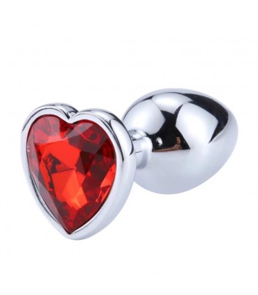 HEART METAL M RED