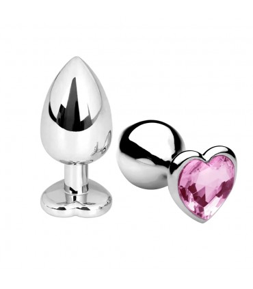 HEART METAL M PINK