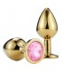 PLUG METAL DORADO M PINK
