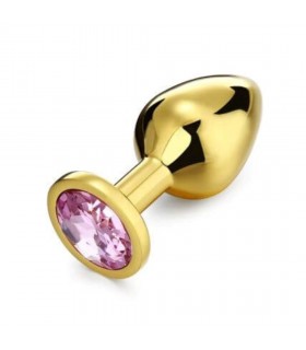 PLUG METAL DORADO M PINK