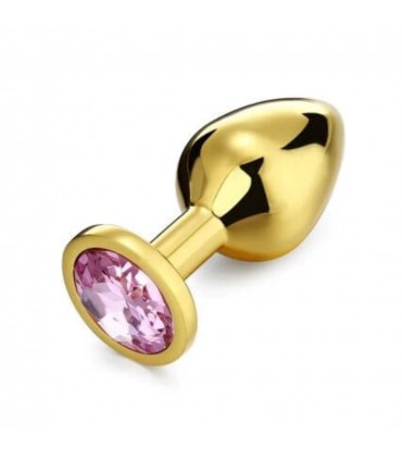 PLUG METAL DORADO M PINK