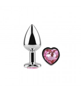HEART METAL M PINK