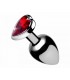 HEART METAL L RED