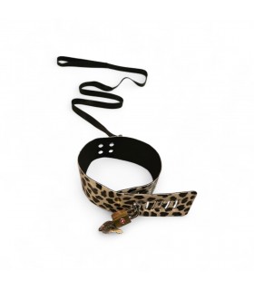 COLLAR LEOPARDO CON CANDADO