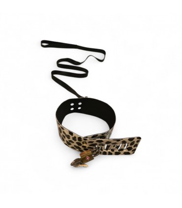 COLLAR LEOPARDO CON CANDADO