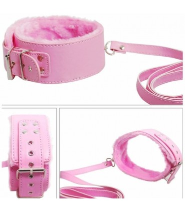 COLLAR CON CORREA ROSA