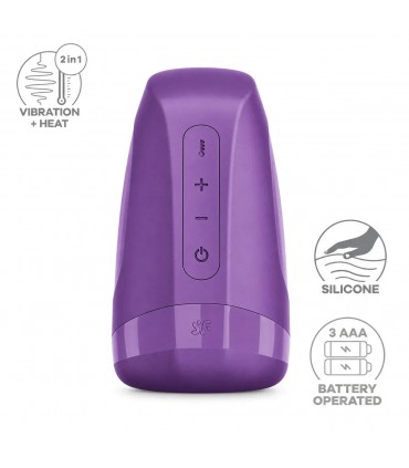 SATISFYER MEN HEAT VIBRATION PURPLE