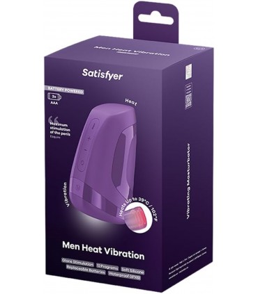 SATISFYER MEN HEAT VIBRATION PURPLE