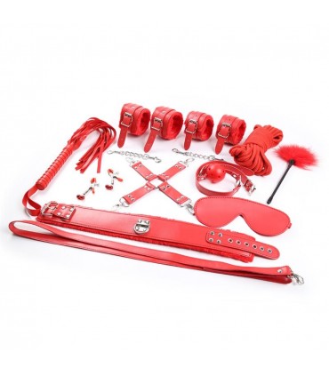 KIT BONDAGE 10 PIEZAS ROJO