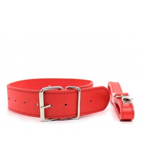 COLLAR CON CORREA DE CHAROL RED