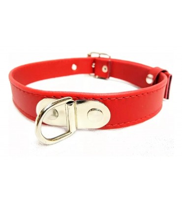 COLLAR CON CORREA DE CHAROL RED
