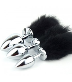 MINI BUNNY TAIL BLACK